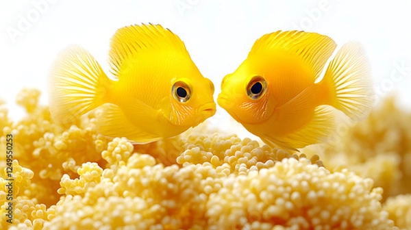 Fototapeta two yellow fish