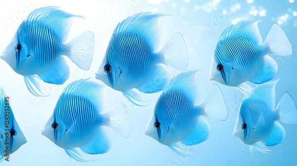 Obraz blue fish in water