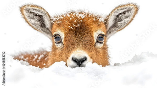 Fototapeta deer in the snow