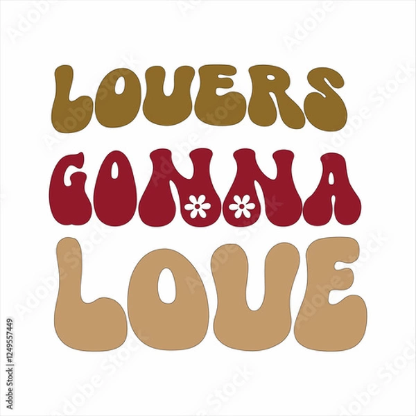 Obraz Valentines day Retro design bundle.