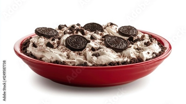 Fototapeta Decadent NoBake Oreo Mud Pie with Chocolate and Cool Whip