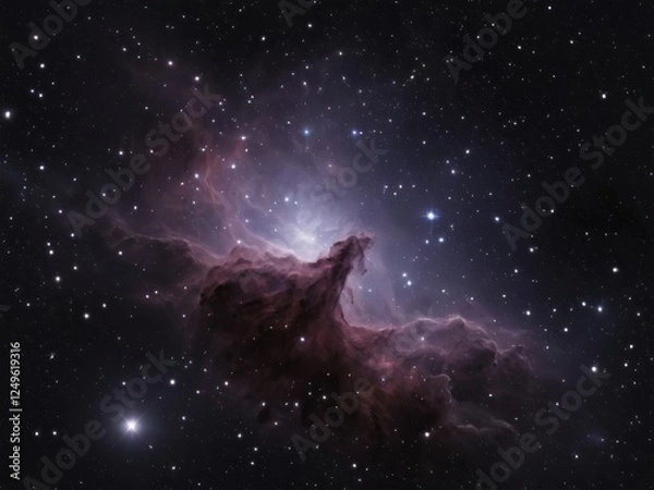 Obraz purple nebula in space