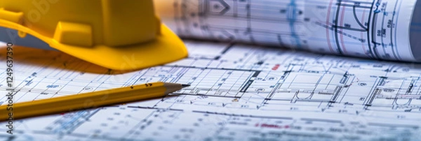 Obraz Illustration Demonstrating PWD's Civil Engineering Standards in Infrastructure Planning & Design
