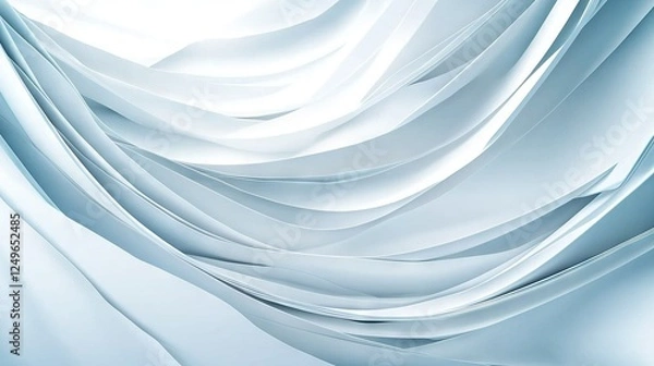 Fototapeta   A close-up of a blue and white wallpaper with a wavy pattern at the top and bottom