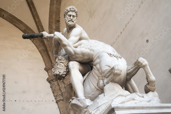 Fototapeta Statue of Hercules and the Centaur Nessus