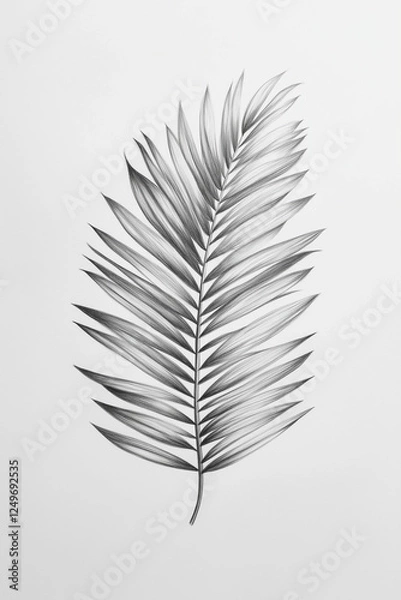 Obraz Elegant Palm Leaf Drawing