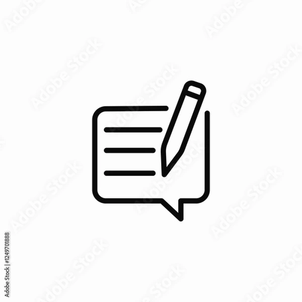 Fototapeta message edit icon sign vector