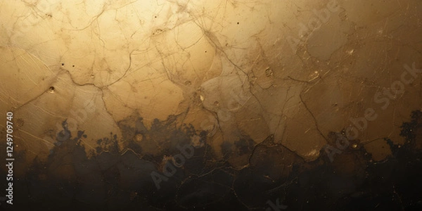 Fototapeta matte black and gold gradient texture with subtle velvety grain, elegant and premium abstract background for luxury branding and high-end design