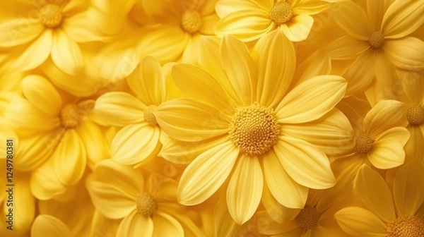 Fototapeta Blend from mustard yellow to butter yellow, warm and sunny