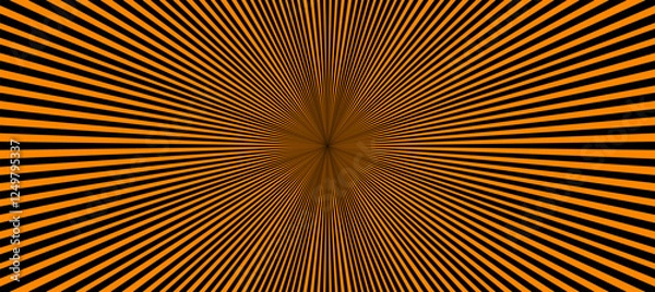 Fototapeta Orange and black vector background with rays
