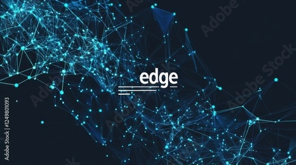 Fototapeta Edge Computing technology- A distributed internet network of connected devices	