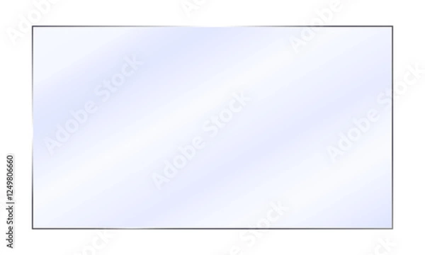 Obraz Clear, shiny acrylic sheet. Transparent plastic panel. Realistic glare and reflection on a see-through surface. Ideal for showcasing objects or designs. PNG	