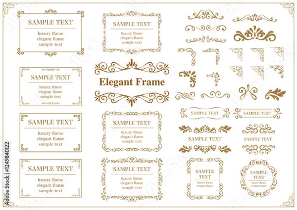 Fototapeta Vintage frame, decorative vector frames and borders. Floral ornament..eps