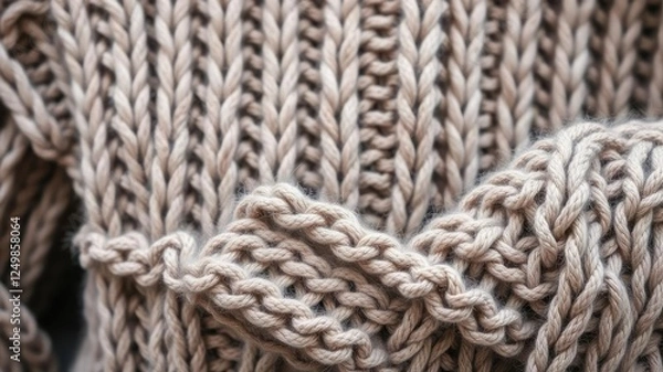 Fototapeta Soft and cozy wool sweater texture background, comfortable, cozy