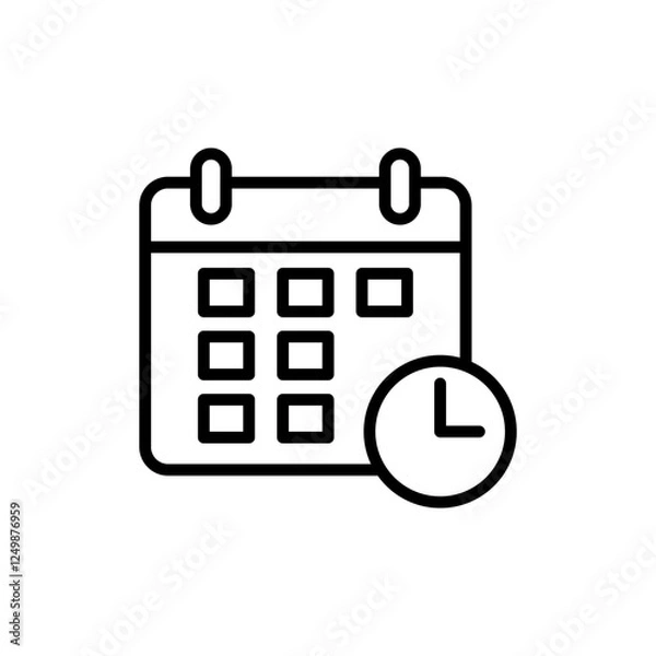 Obraz Calendar icon vector. Calender sign and symbol. Schedule icon symbol