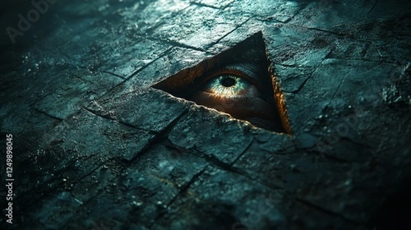 Fototapeta A triangle with an eye in the middle of it