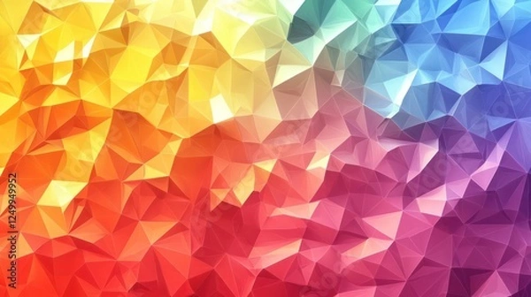 Fototapeta A vibrant and colorful background featuring a rainbow of hues and intricate geometric patterns.