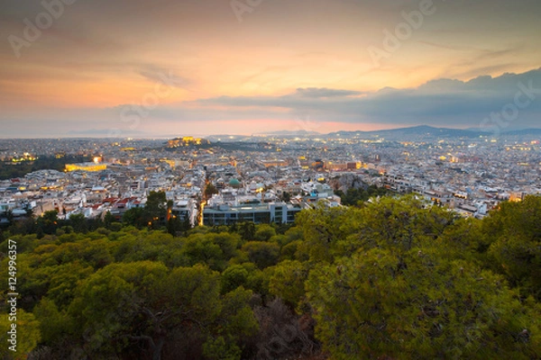 Obraz View of Athens from Lycabettus Hill, Greece.