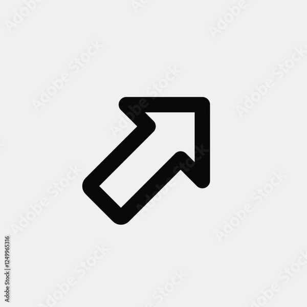 Fototapeta Up Left Arrow with Open Circle