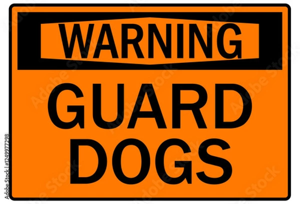 Fototapeta Guard dog warning sign