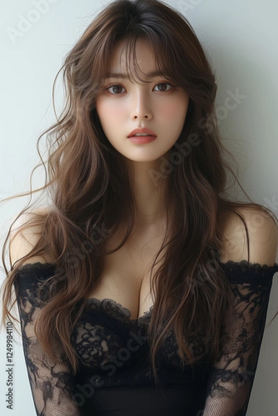 Obraz 美女, 女性, 美しい, 顔, モデル, 日本, 韓国, 中国, アジア, カフェ, ファッション, 人々, 人, ブルネット, 髪の毛, 笑みを浮かべている, 目, 悲しい, 笑う, 淑女, 化粧, ライフスタイル, ポーズ, うっとりさせる魅力, 唇, 肌, ヘアスタイル, 長い, 黒, 暗い, 茶色, 1, スタイル, 文科系, 美しさ, ビジネス, シティ, 女, アーバン, 学生, アウ