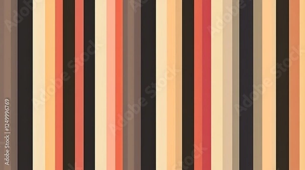 Obraz Abstract Vertical Stripes Pattern Design in Earthy Tones