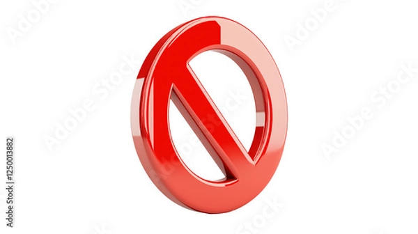 Fototapeta Prohibition Sign Red Circle with Cross Graphic Design on transparent background