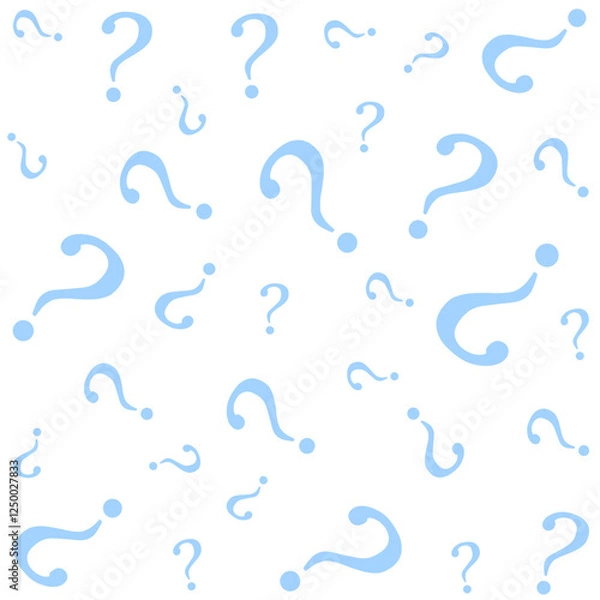 Obraz Blue Question Marks Pattern Background