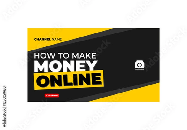 Obraz Youtube thumbnail template