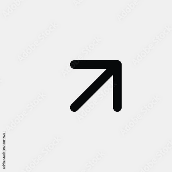 Fototapeta Simple Up Right Arrow Icon