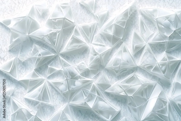 Fototapeta Abstract White Geometric Triangular Pattern Design