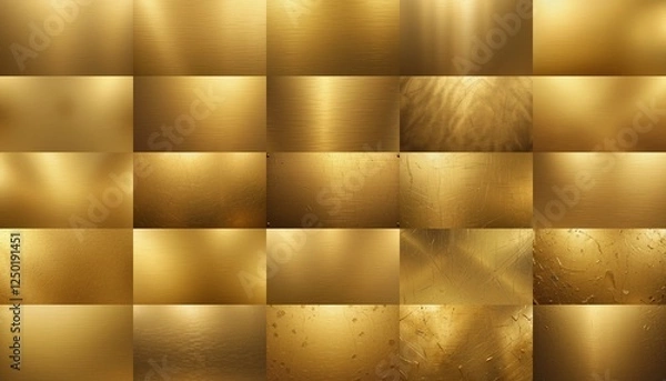 Fototapeta 25 in 1, bundle – Golden Metal Gradient Textures, Just Crop Your Shot and Use