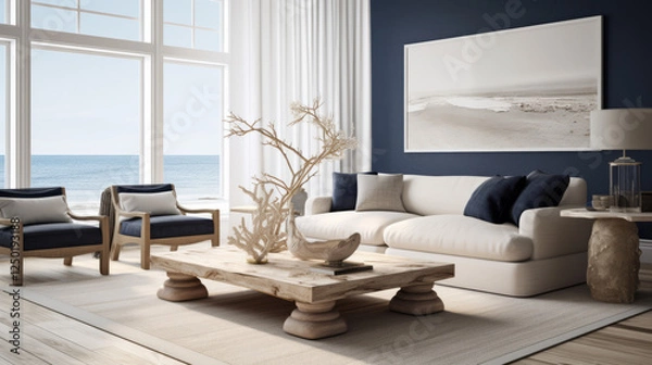 Fototapeta empty room with windows