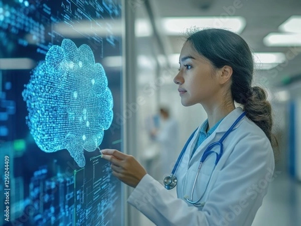 Obraz Explore AI Cloud Technology securing sensitive medical data for healthcare professionals Leverage AI-powered cloud solutions for advanced healthcare data security and compliance Discover how AI