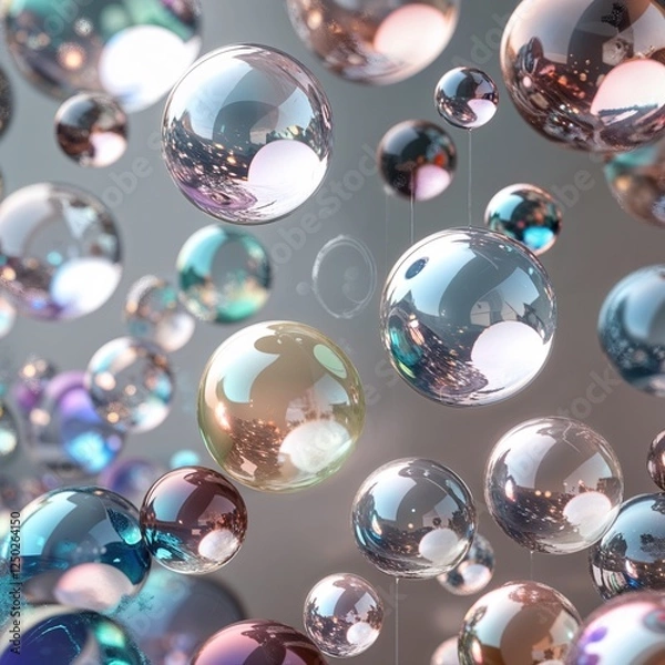 Fototapeta abstract background with bubbles