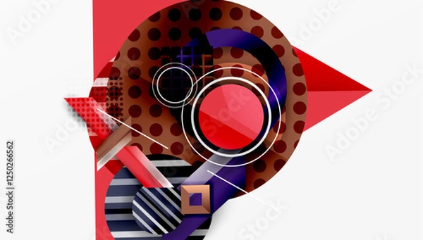 Obraz Abstract design with layered geometric shapes