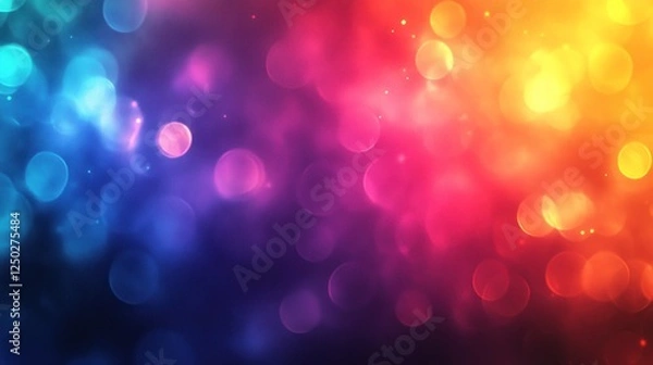 Fototapeta Colorful Bokeh Lights Background with Gradient Hues and Sparkling Effect