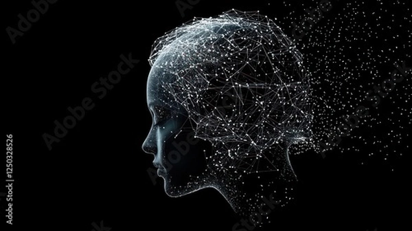 Obraz Abstract Digital Profile Of A Woman