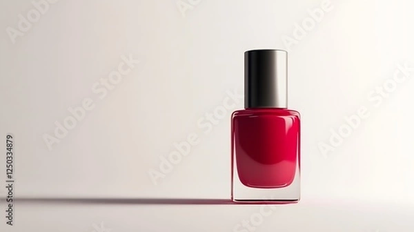 Fototapeta A bottle of nail polish, clean white background, transparent isolate