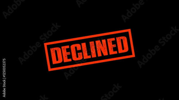 Obraz Declined stamp icon.