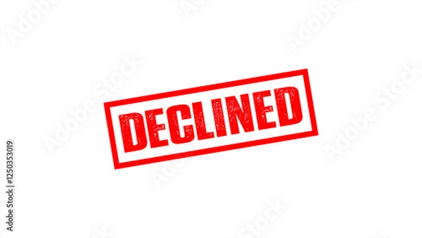 Fototapeta Declined stamp icon.