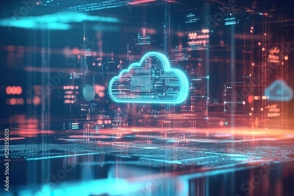 Obraz Cloud Computing and Data Storage