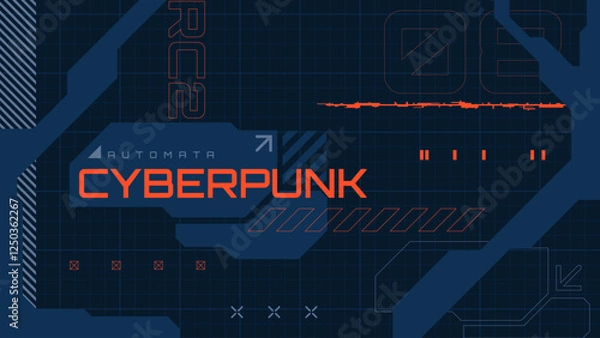 Obraz abstract background with  futuristic and cyberpunk style design
