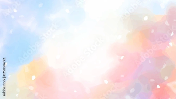 Fototapeta 春のような水彩風の背景