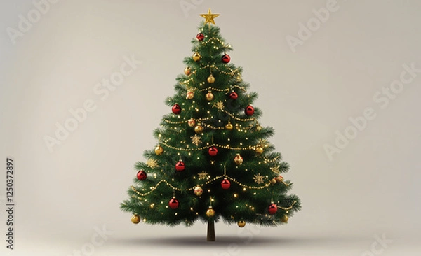 Obraz decorated christmas tree