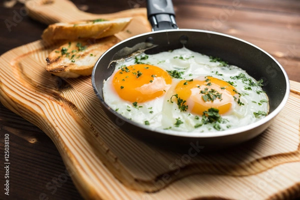 Obraz fried egg and toast