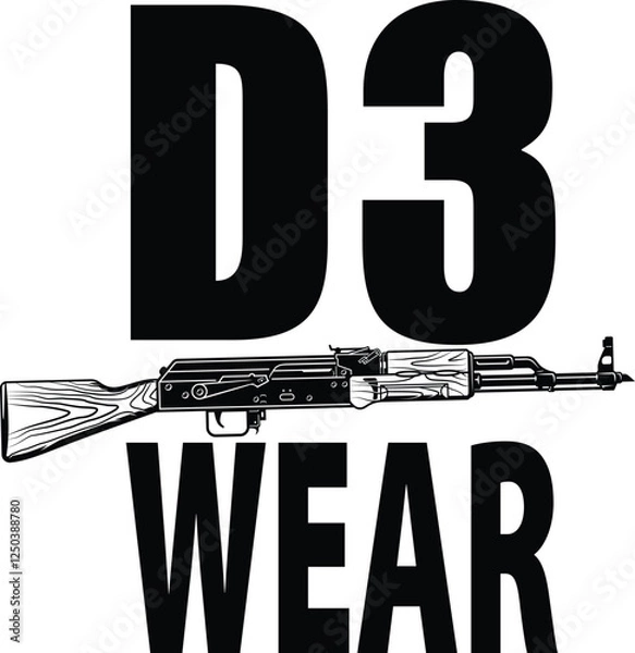 Obraz gun logo design