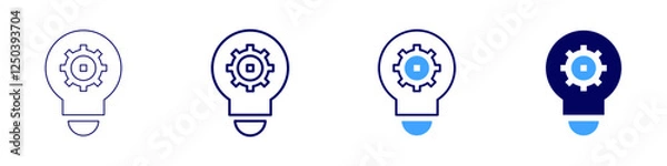 Fototapeta Innovation disruption strategies icon in 4 different styles. Thin Line, Line, Bold Line, Duotone. Duotone style. Editable stroke