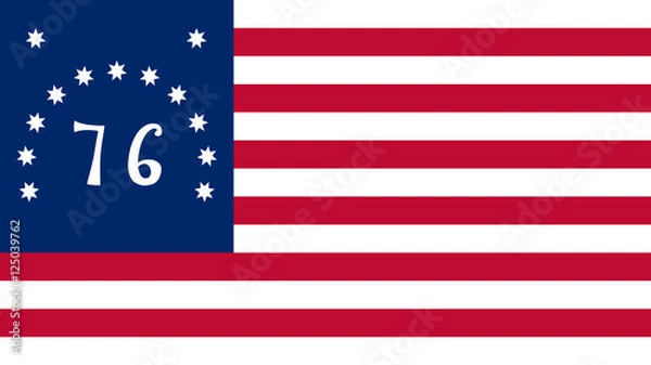 Obraz American Bennington flag - Authentic scale and color