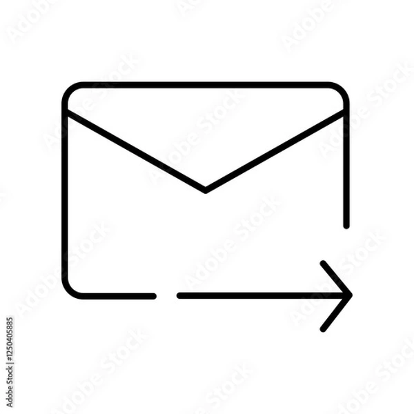 Obraz sent mail line icon